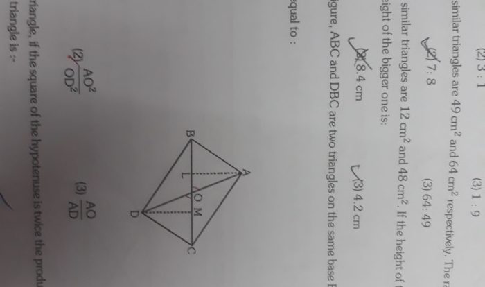 Practice 8-4 similarity in right triangles answer key