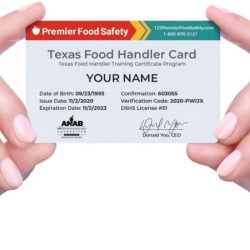 Card food handlers